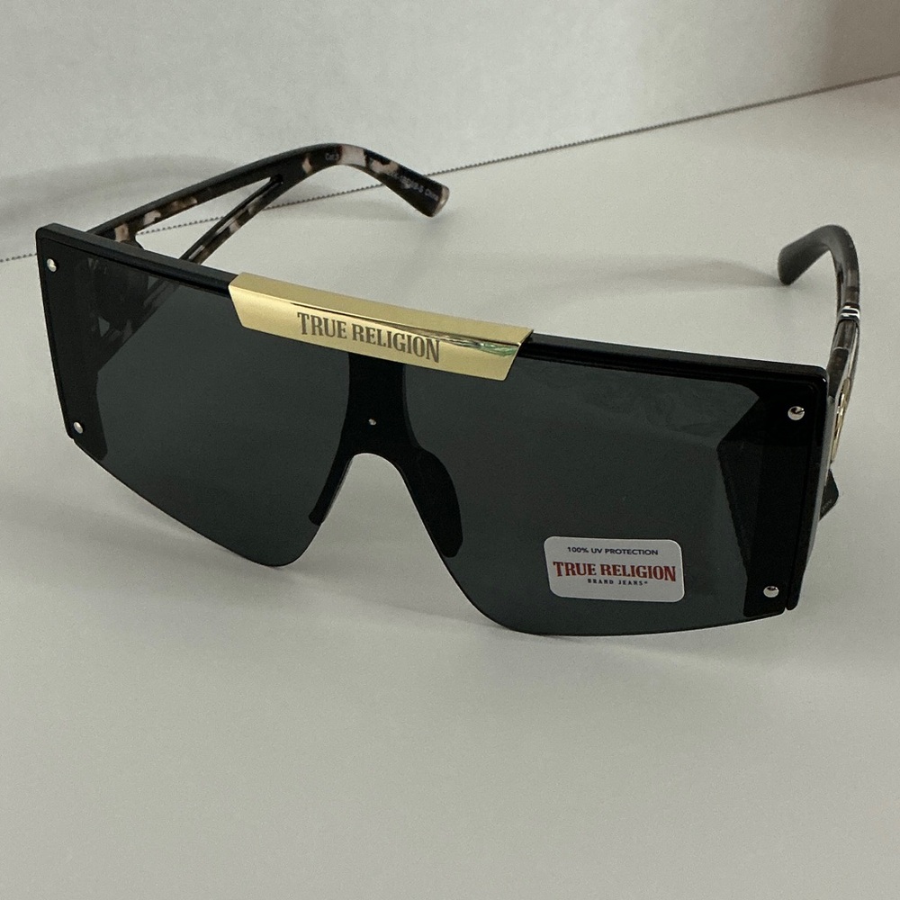 NWT True Religion Tortoise Shield Style Sunglasses